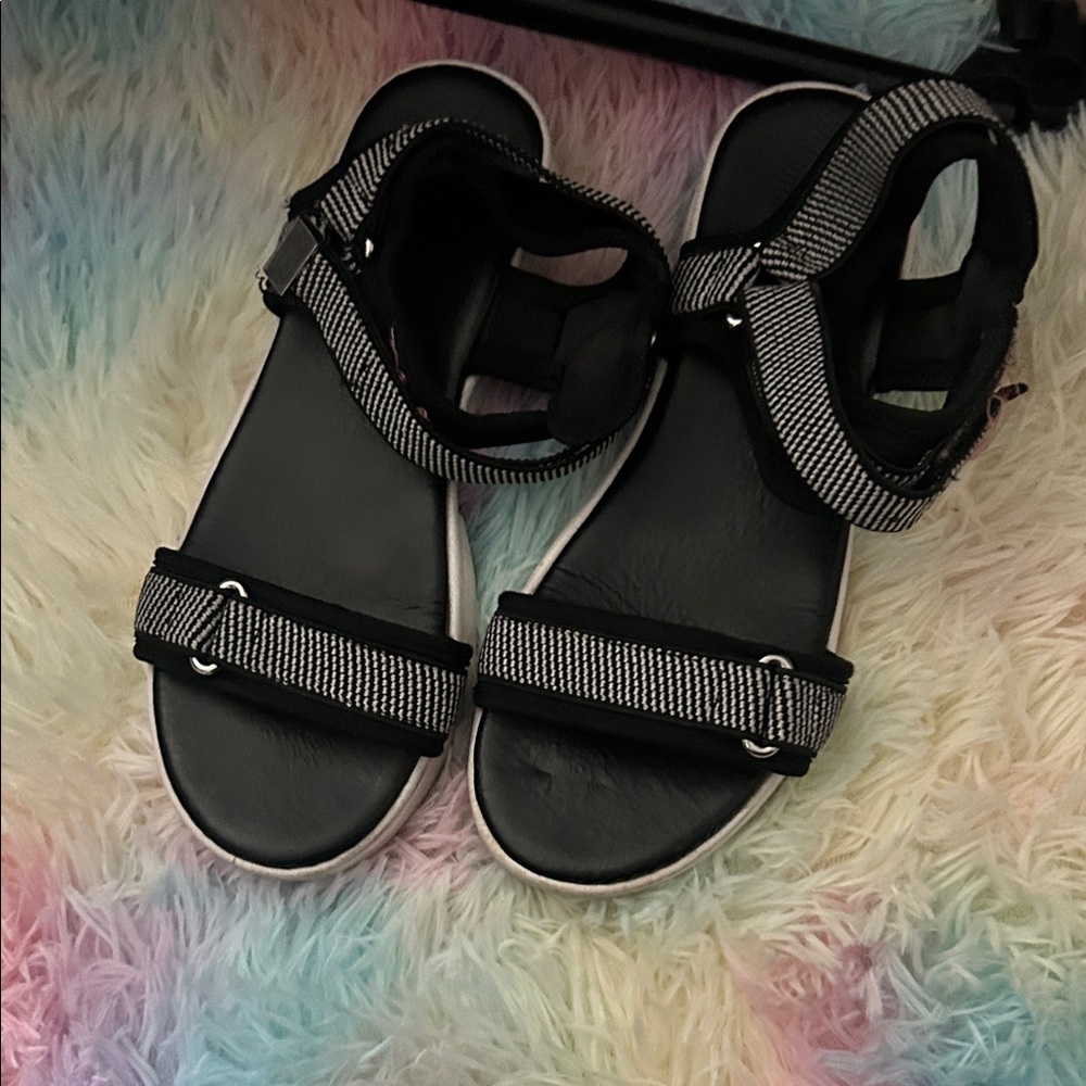 Black and White Women's Sandals